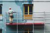 Foto: Baugerüst an Hauswand